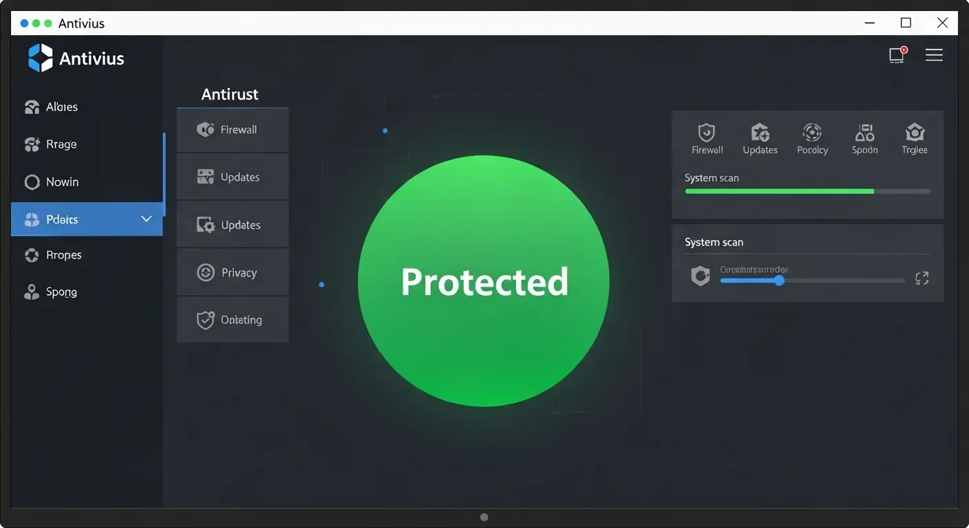 PC版LINEを使用する場合のウイルス対策ソフトの導入イメージ。セキュリティ保護状態。
