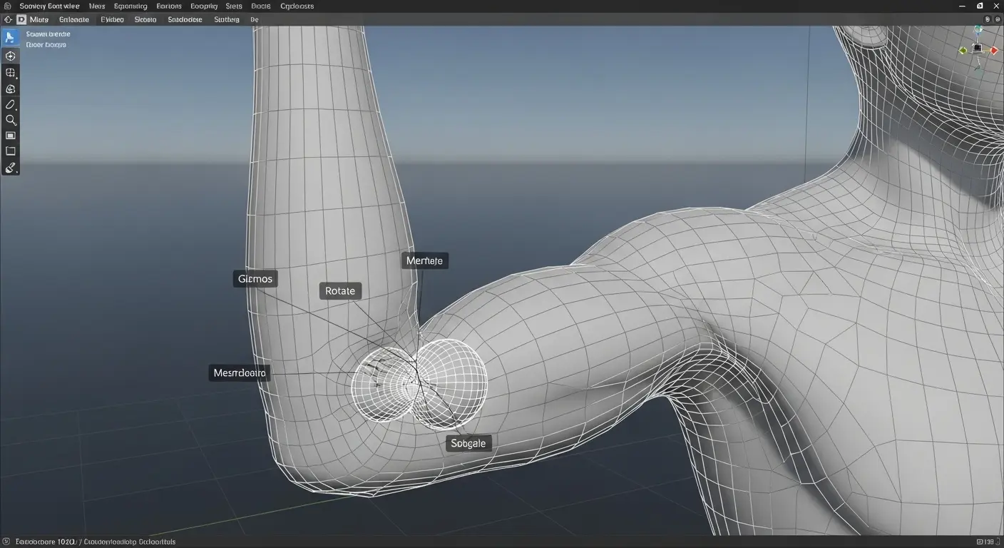 Unityの画面で、服と体のメッシュが貫通している(クリッピングしている)様子と、その修正の必要性。