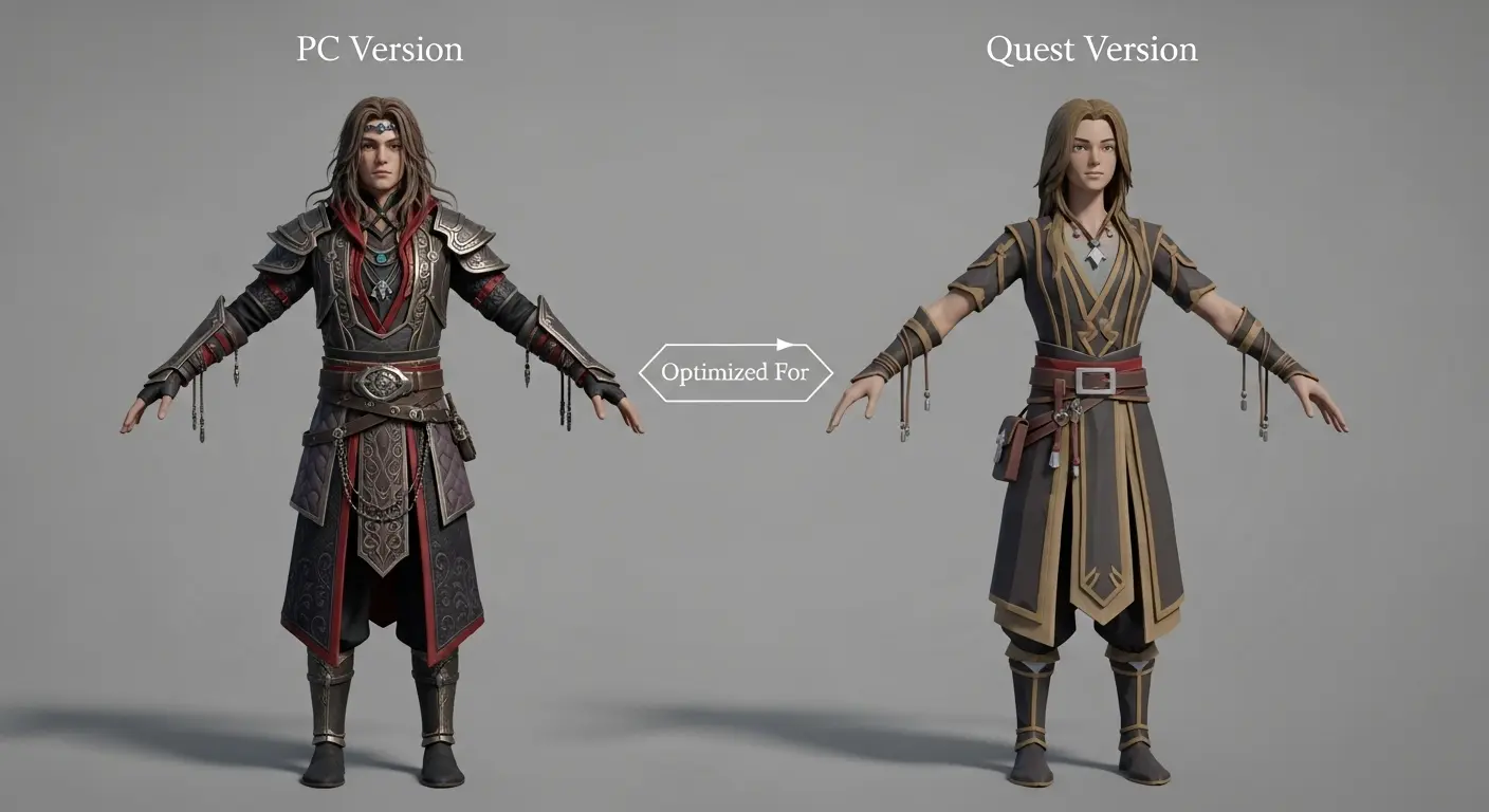 VRChatアバターのMeta Quest対応版への最適化と軽量化