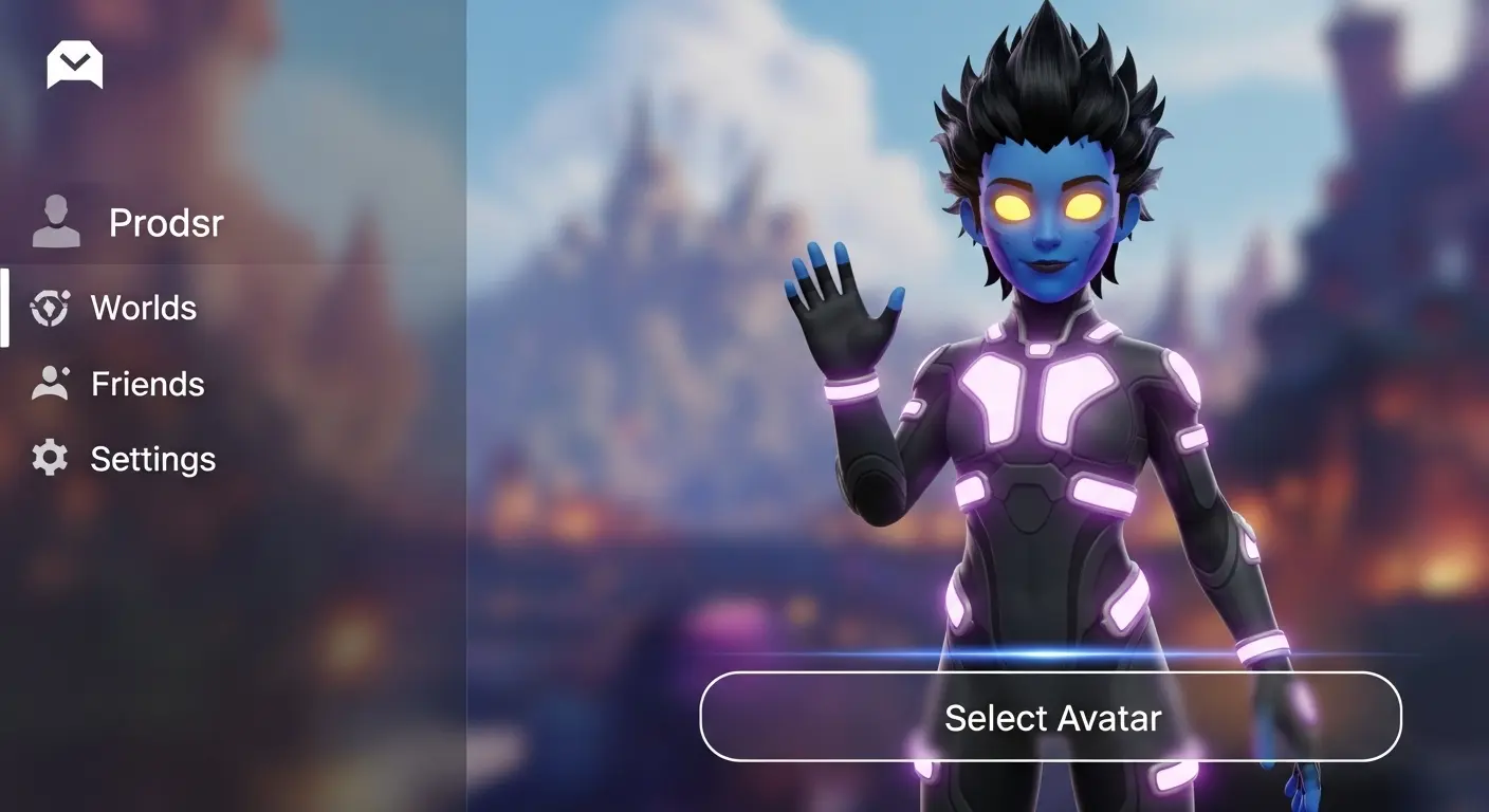 VRChatメニューでの自作アバターの選択