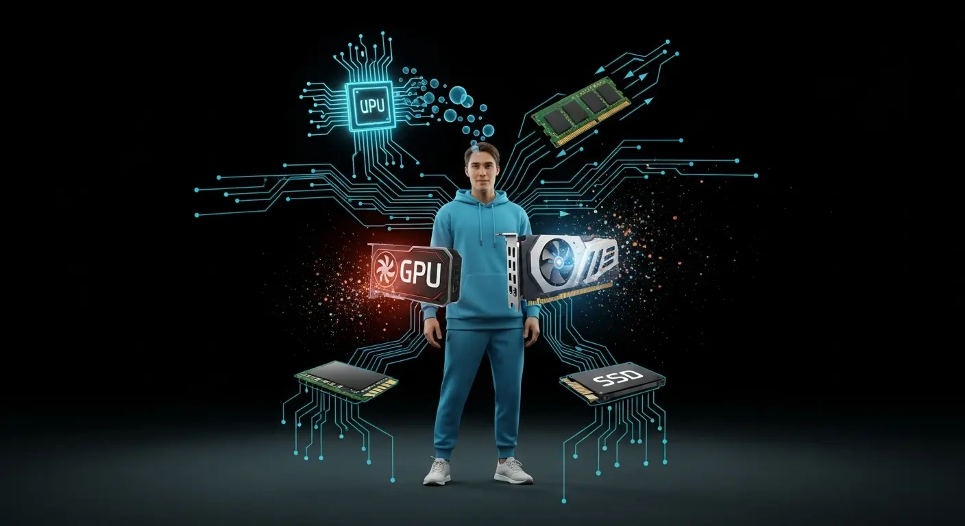 VRChatを快適にするためのPC構成パーツ(CPU, GPU, メモリ, SSD)の重要性