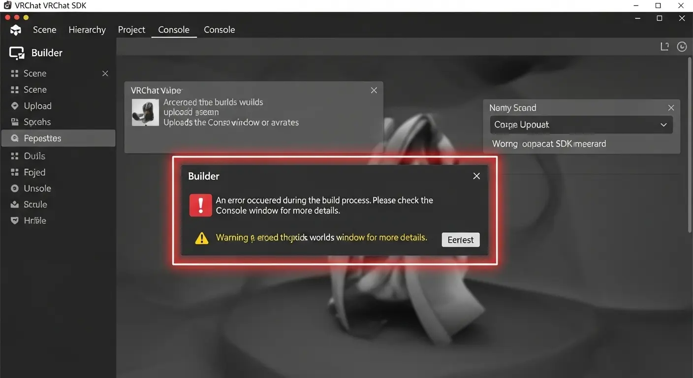 Unity VRChat SDK Builderタブのエラー解決