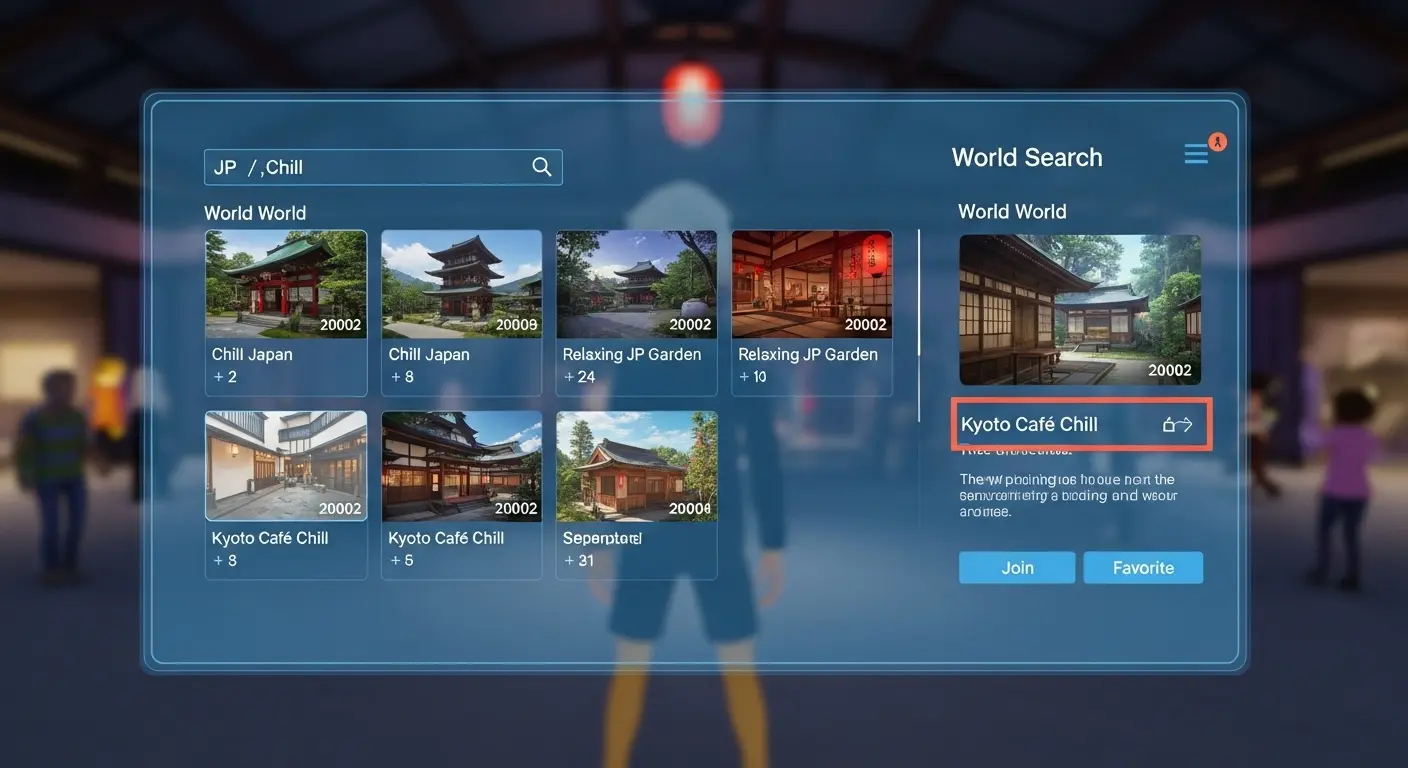 VRChatワールド検索でのキーワード絞り込み