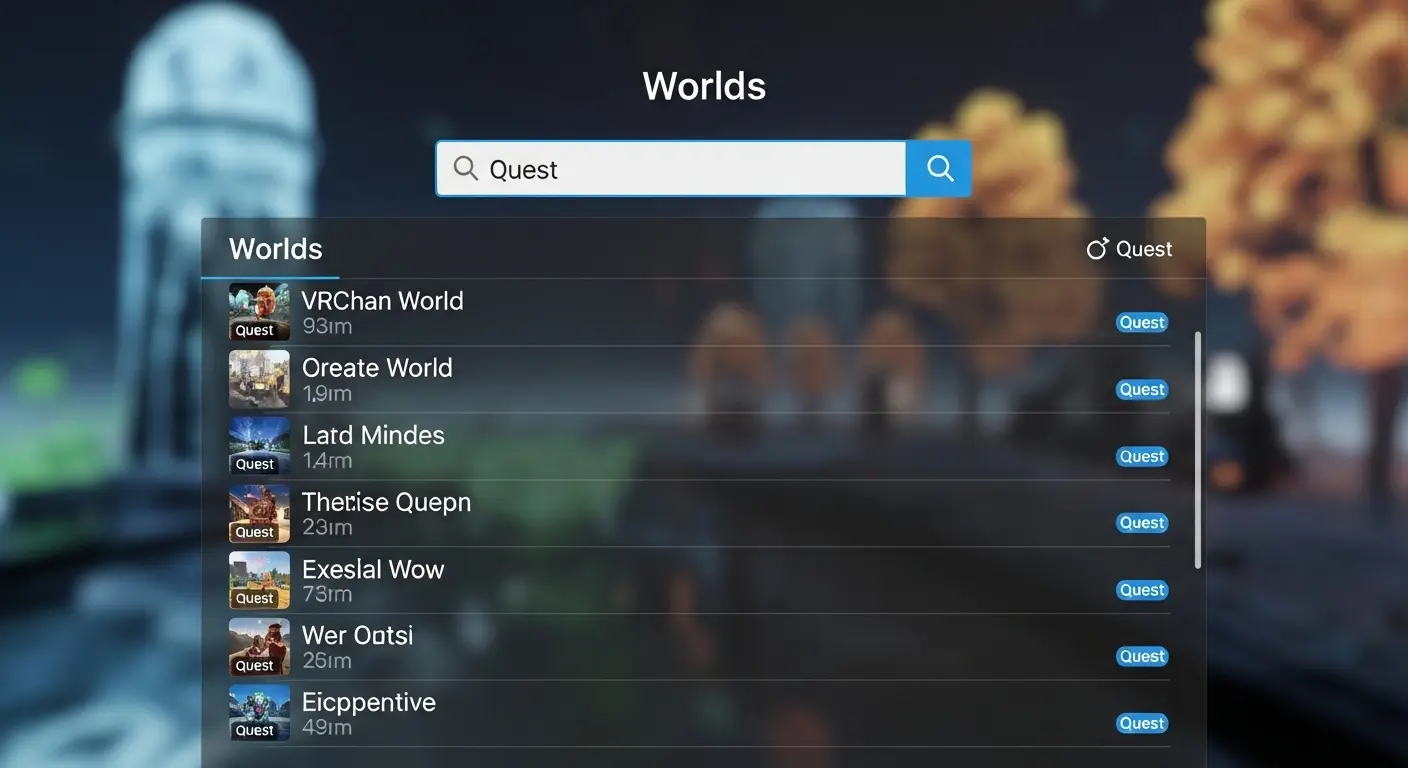 VRChatワールド検索でのQuest対応の絞り込み表示