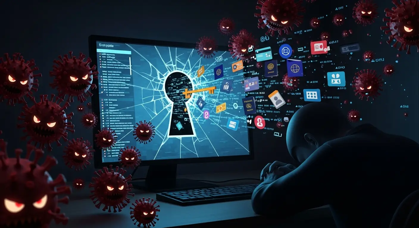 Windows 10 サポート終了(EOS)後に増大するセキュリティリスクの概念図