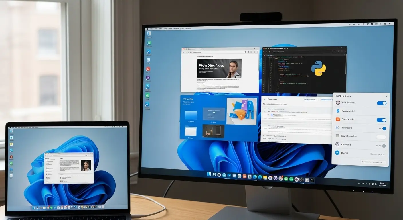 Windows 11 のマルチディスプレイ環境とクイック設定パネルの活用