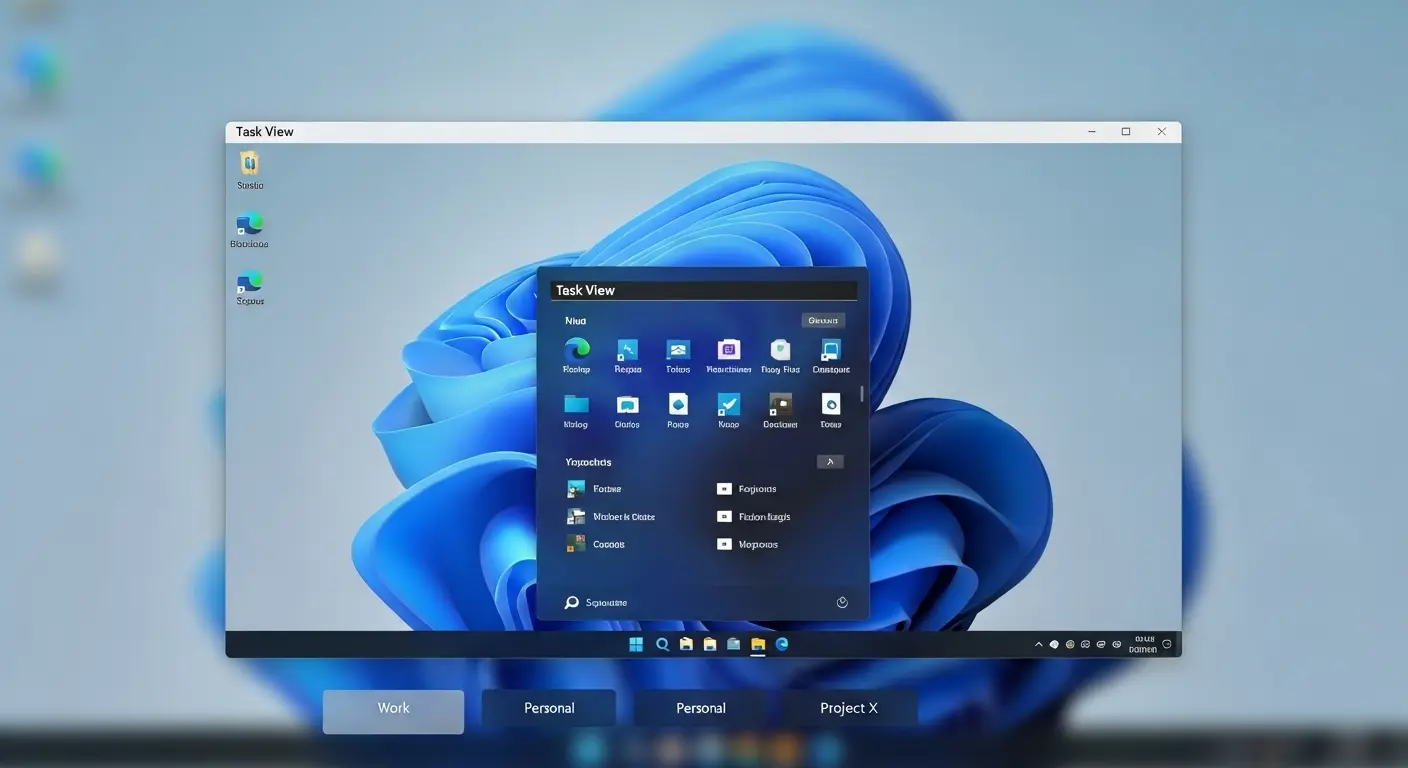 Windows 11 の仮想デスクトップ機能と名前変更による効率化