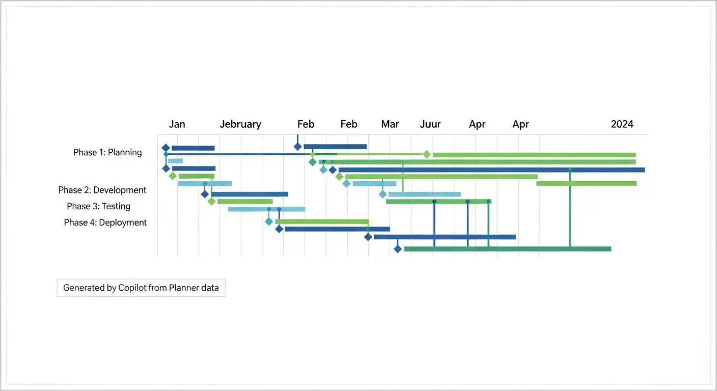 PlannerのデータからPowerPointのプロジェクトタイムラインを自動生成