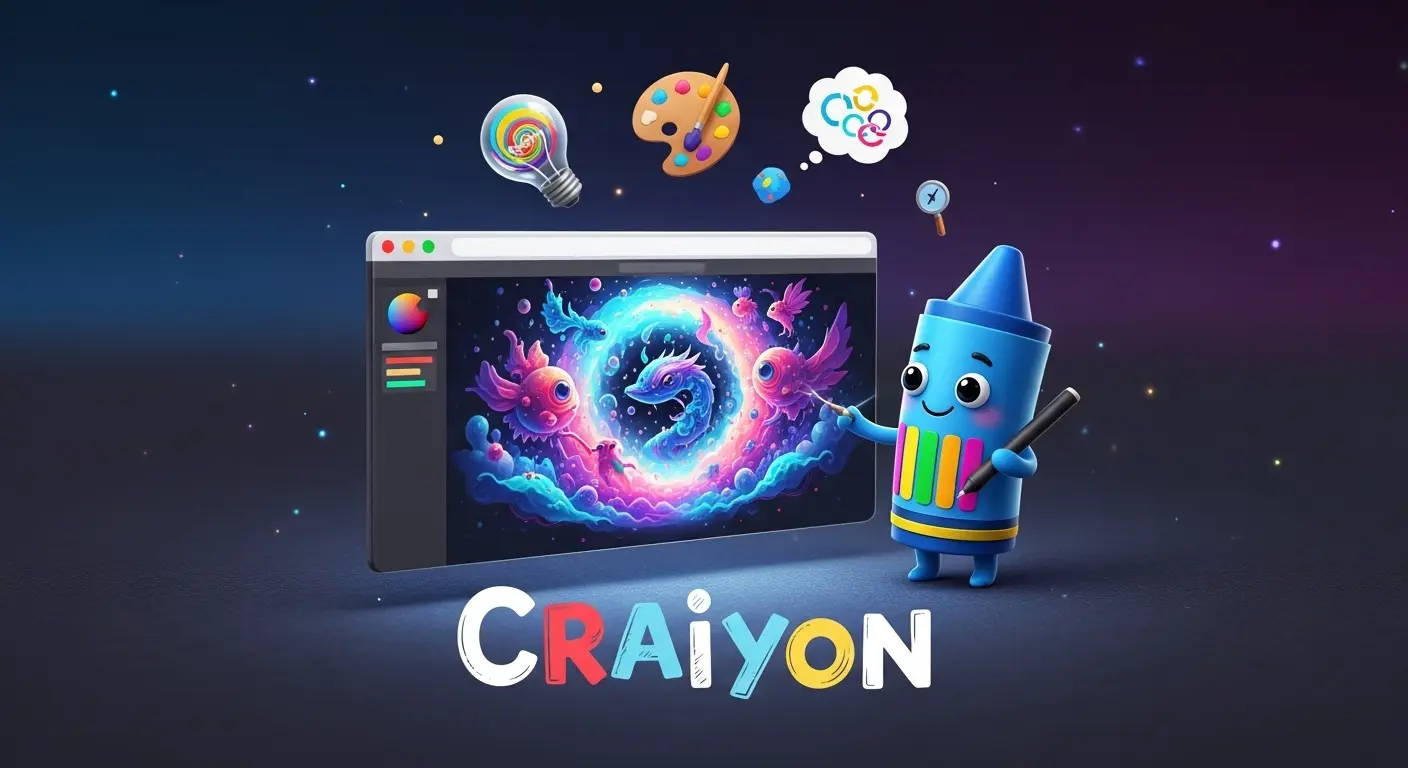 Craiyon（クレヨン）を使ってAIイラストを無料で生成しているイメージ画像