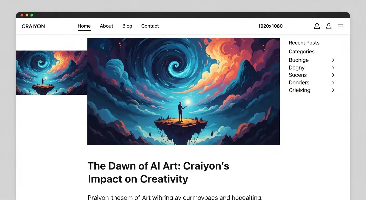 Craiyonで生成したAIイラストをブログのアイキャッチ画像として使用している事例。