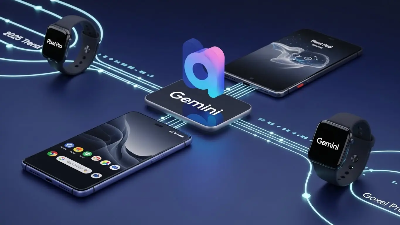 2025年のPixel Dropで期待されるGemini AIとPixelデバイス連携の最新機能のイメージ