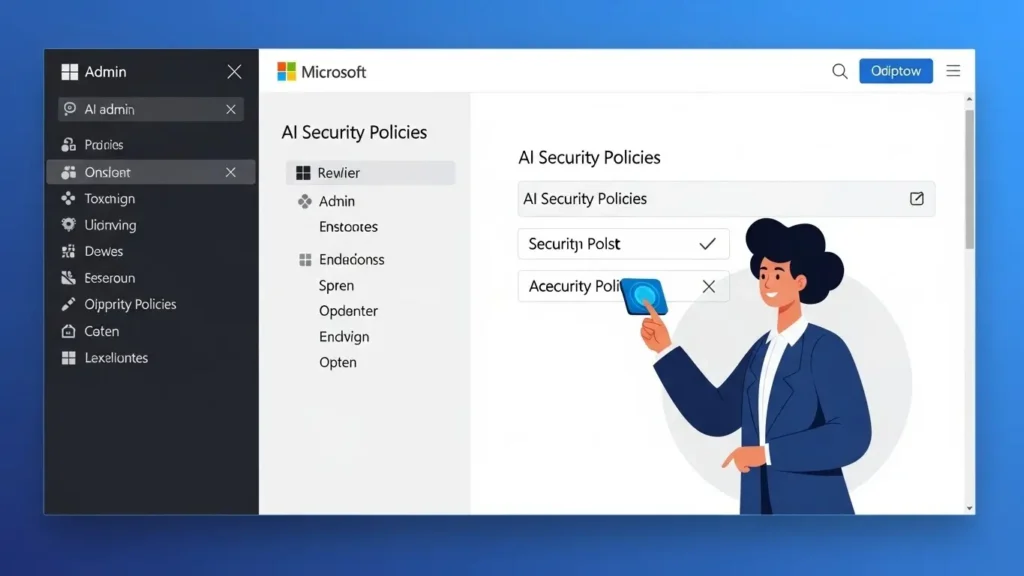 Microsoft管理センターでのAIポリシー設定