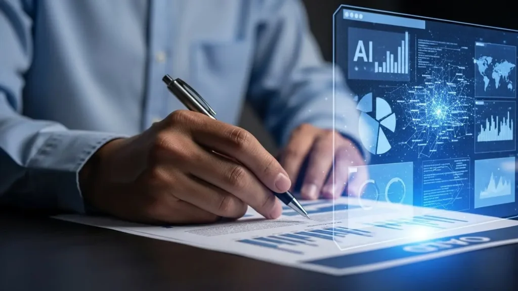 AI生成物の正確性を人間が確認する様子