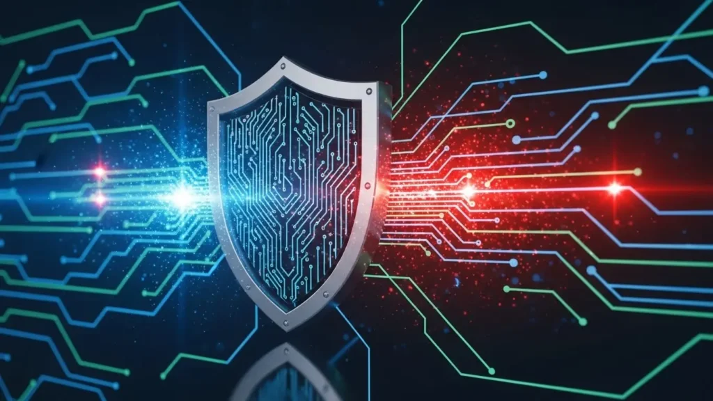 AIコード生成におけるセキュリティとプライバシー保護のイメージ