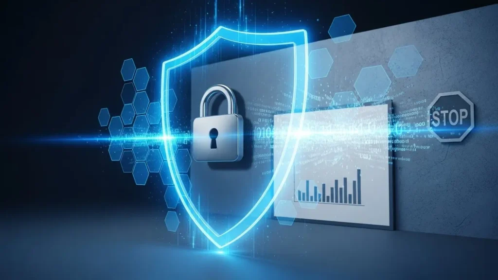 AI利用時のデータ保護とセキュリティのイメージ