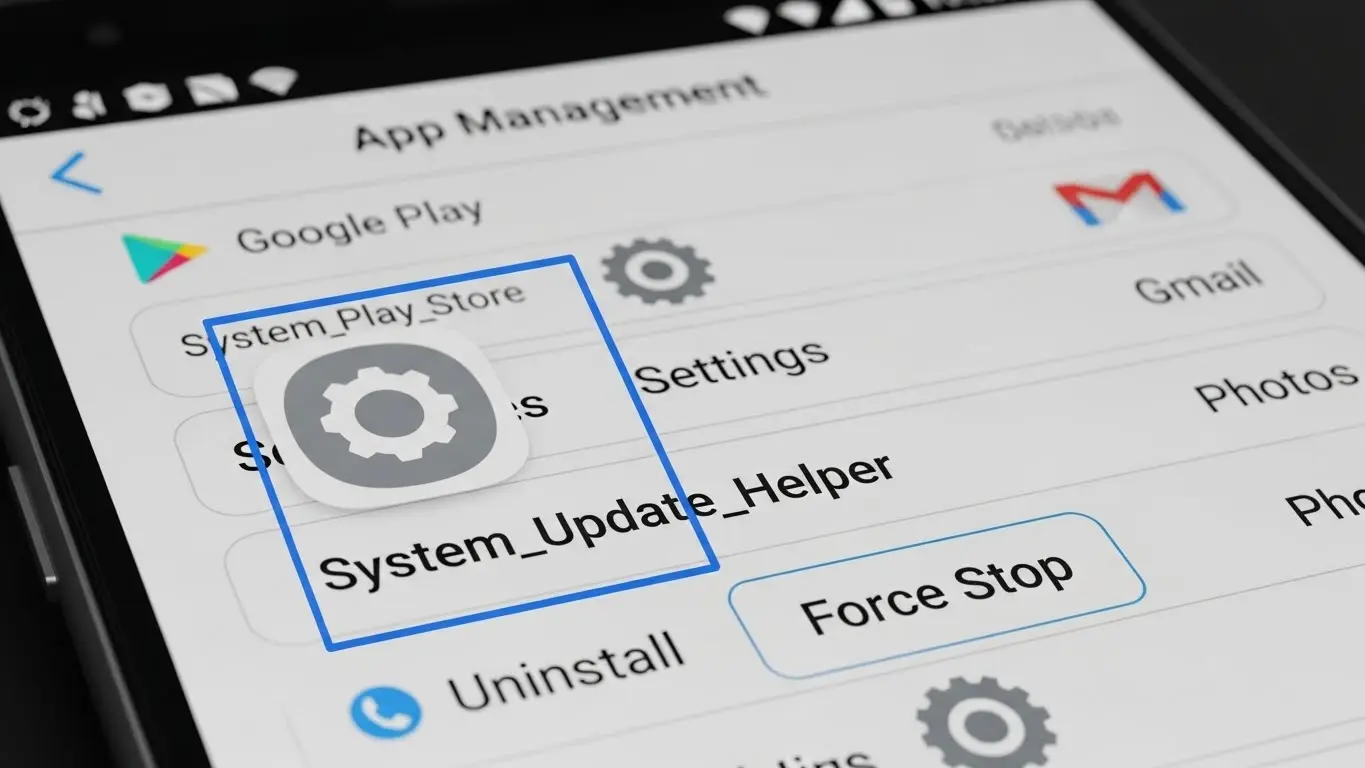 Androidの設定画面で不審なアプリがハイライトされている様子