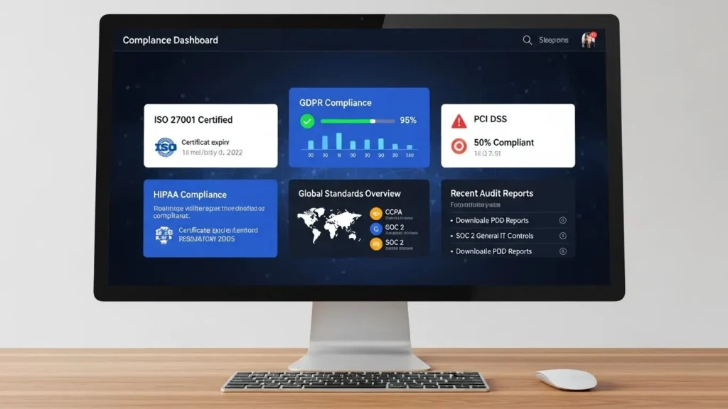 グローバル基準に準拠したAIコンプライアンス管理画面