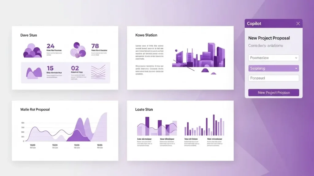 Copilotによるスライド自動生成プロセスのイメージ