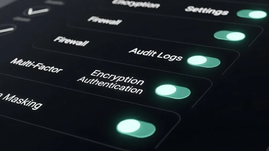 IT管理者向けのAIセキュリティ設定チェックリスト画面