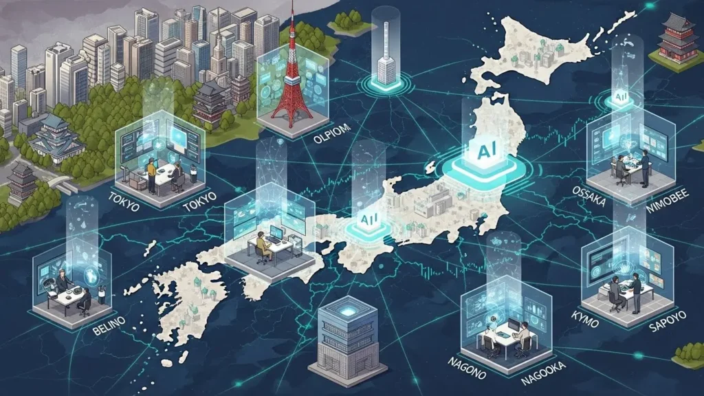 日本全体で進むAIによる業務効率化のイメージ