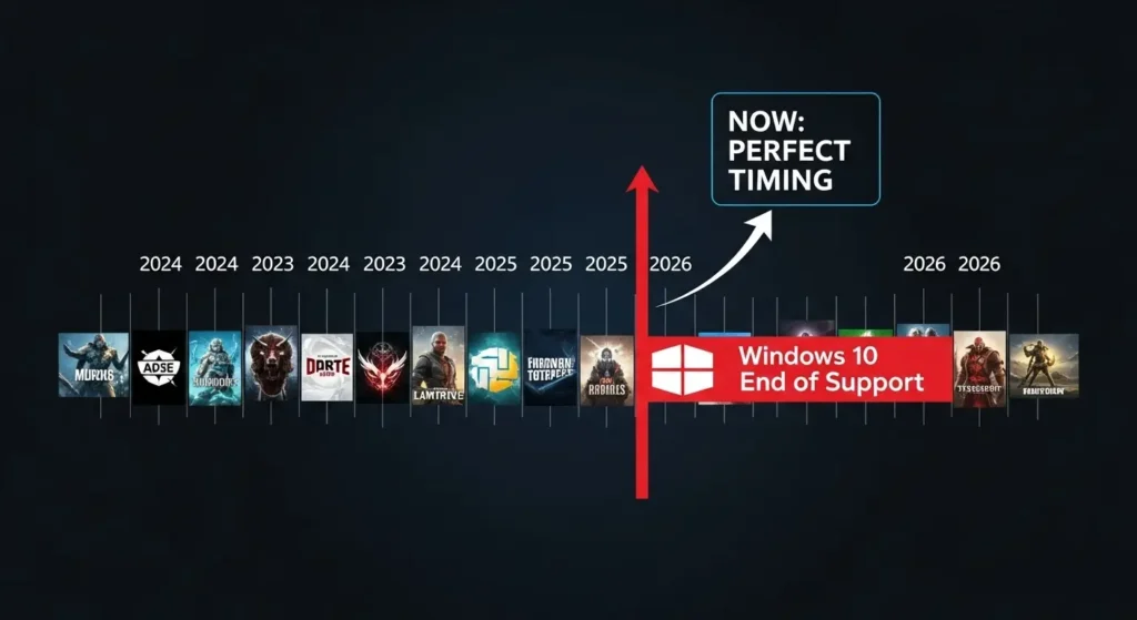 Windows 10サポート終了とAI PCの買い替えタイミングを示す年表