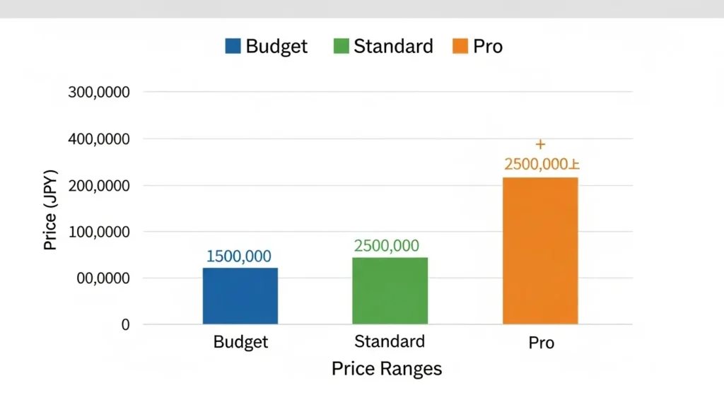 2026年のAI PC予算別カテゴリーと代表的なスペックの表