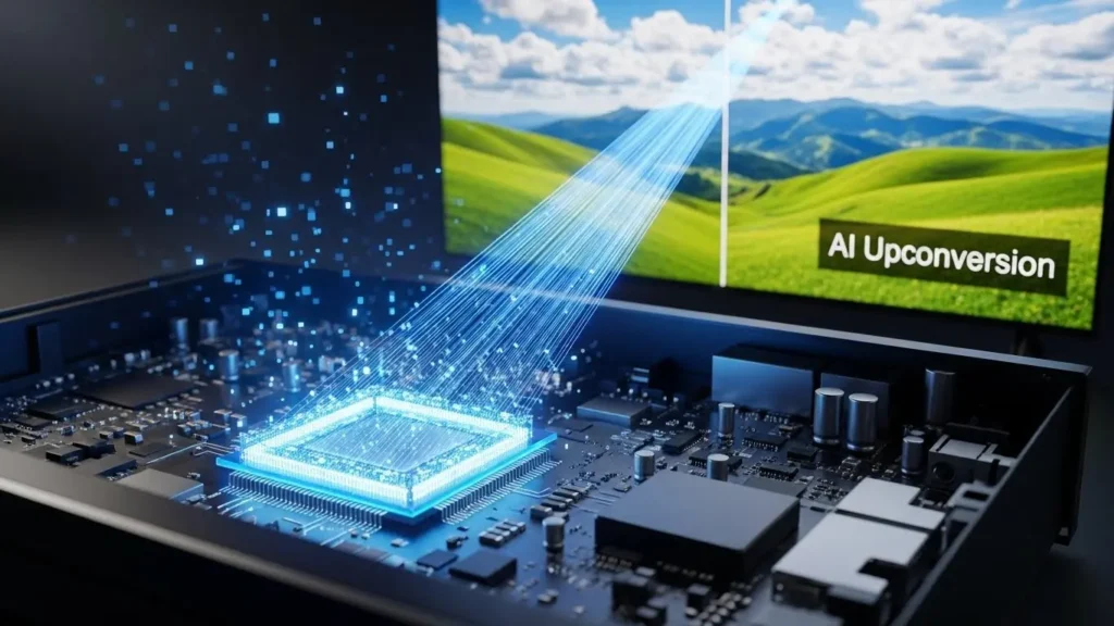 AIアップコンバート技術による画質向上のイメージ