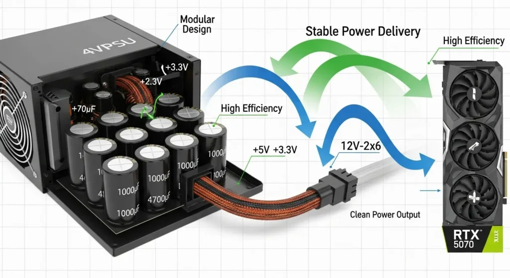 RTX 5070に最適なATX 3.1対応電源ユニットの仕組み