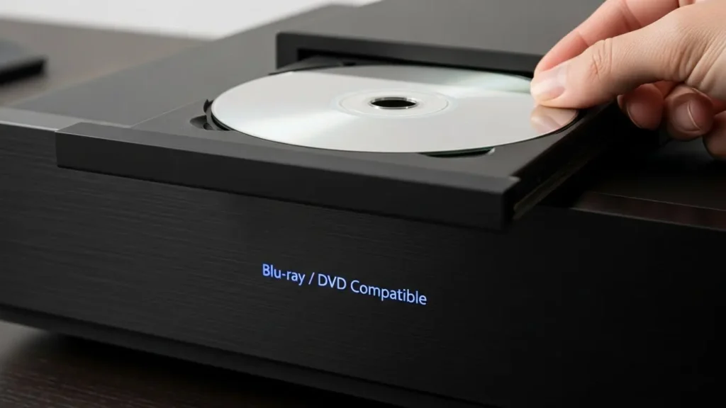 ブルーレイレコーダーでDVDを再生する様子