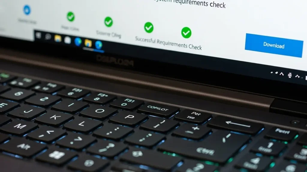Copilotの使用要件を満たしているかパソコンのスペックを確認する画面