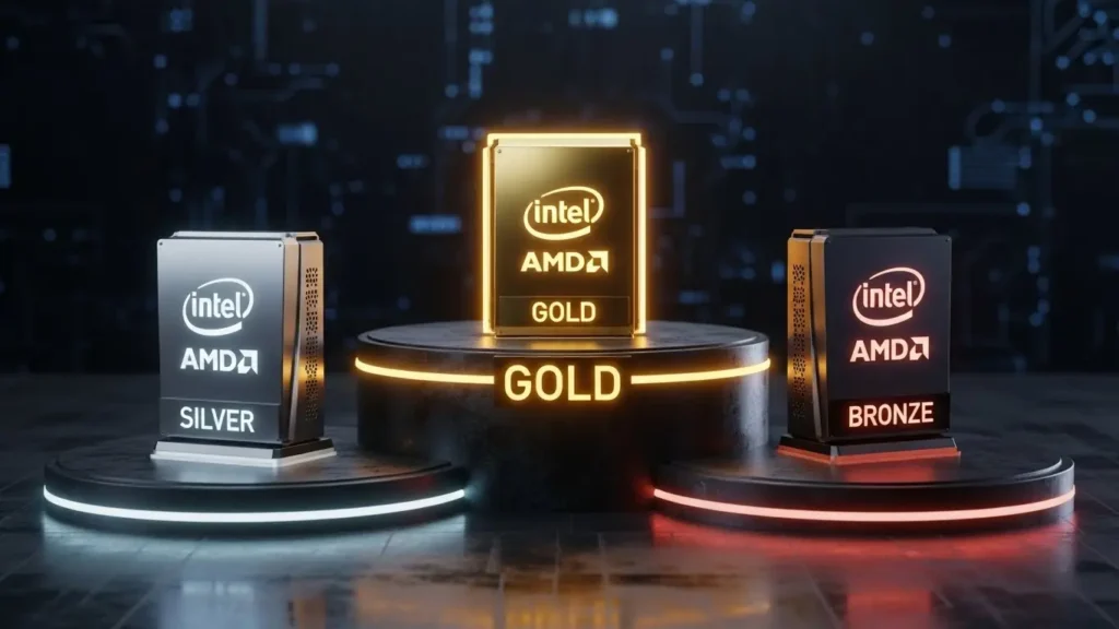 2026年最新CPUおすすめランキングの表彰台イメージ