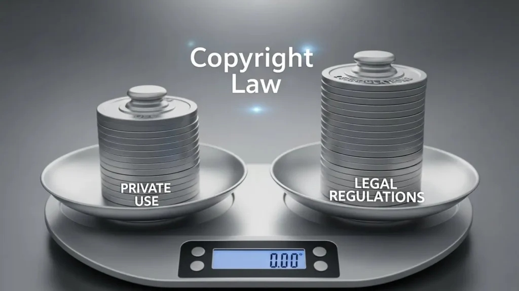 著作権法と私的使用に関するインフォグラフィック