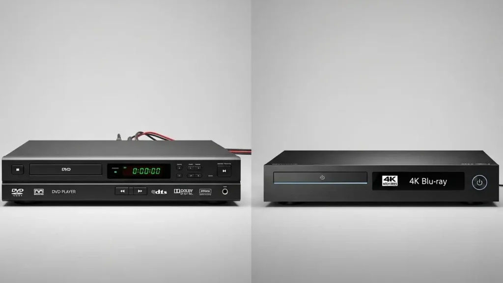 古いDVDプレーヤーと最新モデルの比較イメージ