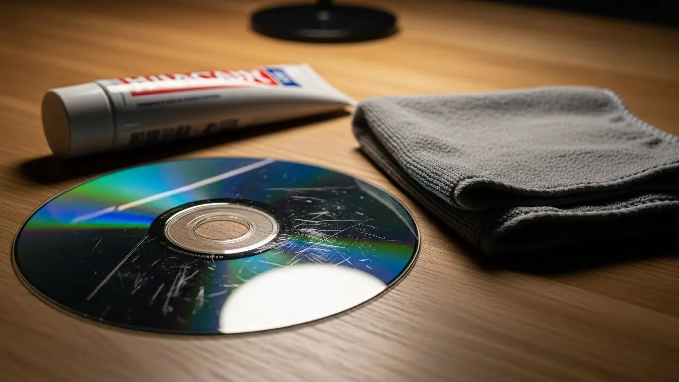 DVDの傷を歯磨き粉で修復する方法を解説するアイキャッチ