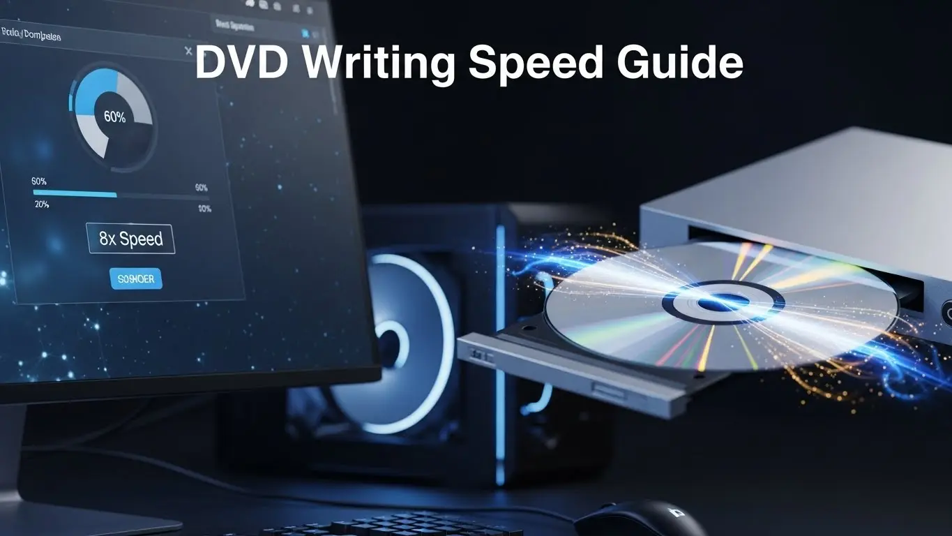 DVD書き込み速度の最適設定を解説するメインアイキャッチ画像