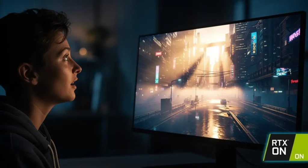 RTX 50シリーズがもたらす感動的なゲーム体験のイメージ