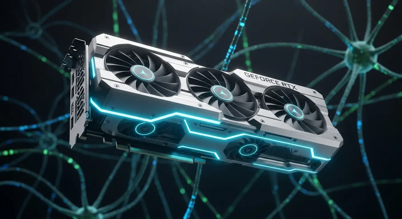 NVIDIA GeForce RTX 5070のAI性能と外観イメージ