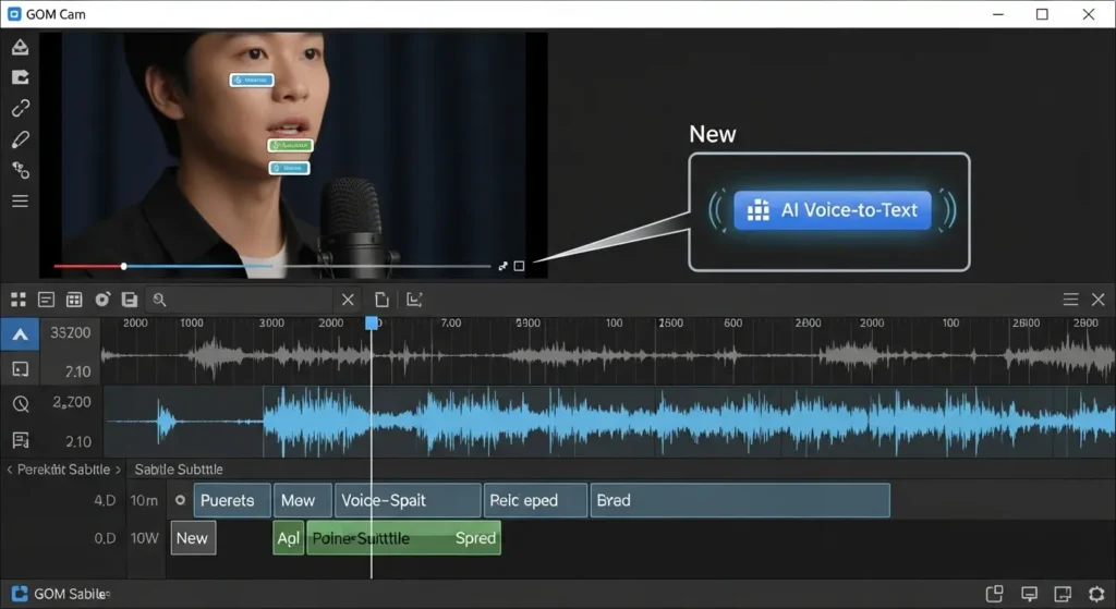 AI字幕生成機能のイメージ