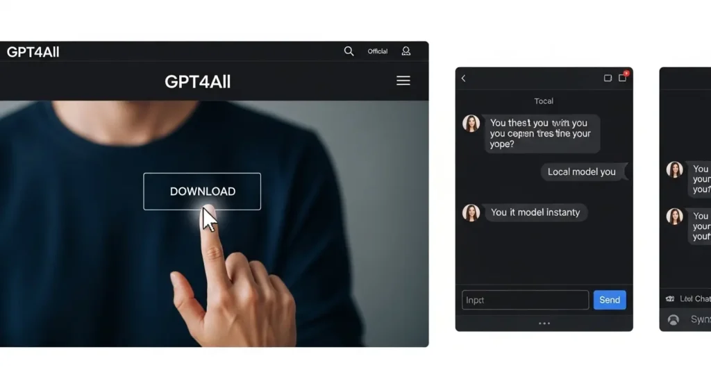 GPT4Allのインストール手順とインターフェース画面
