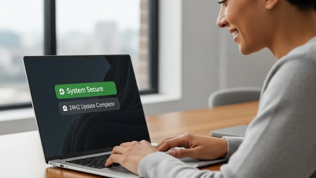 最新PCへ移行し快適に作業する様子