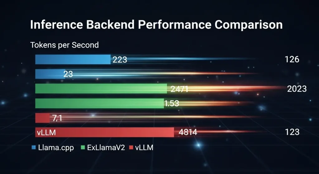 推論エンジン別の処理速度比較