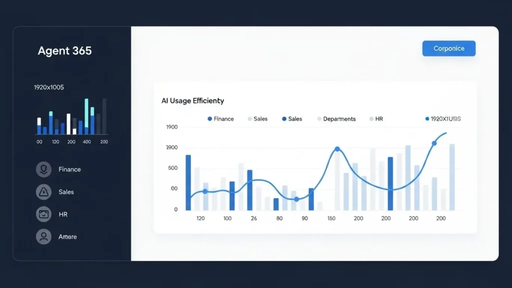 企業内のAIエージェントを一括管理するAgent 365のダッシュボード