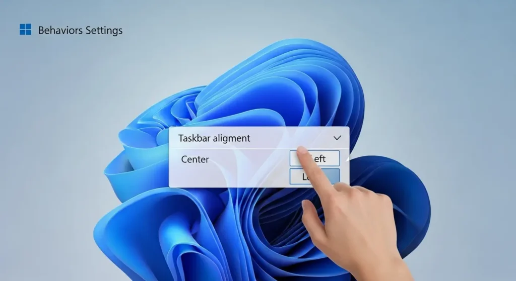 Windows 11のスタートボタンを左側に移動させる設定変更の手順
