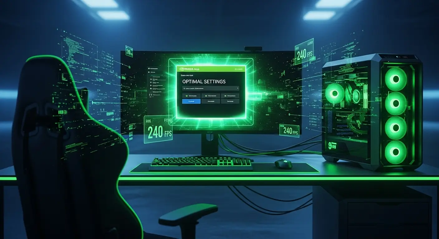 RTX 5070の性能を最適化するNVIDIAアプリの設定画面