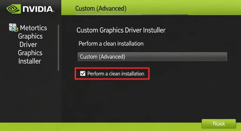 不具合を防ぐためのNVIDIAドライバのクリーンインストール設定
