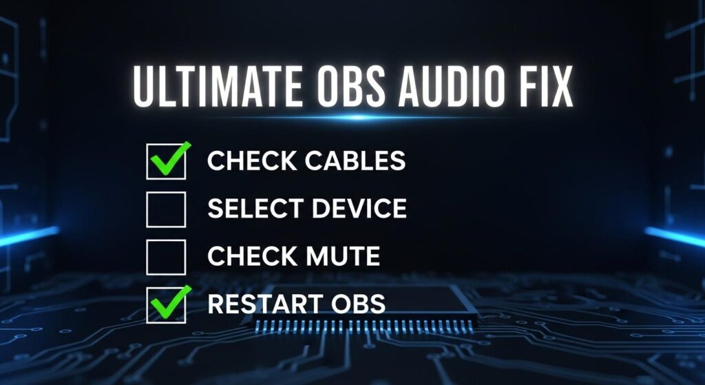 OBS音声トラブル解決のためのチェックリスト