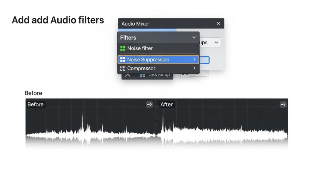 OBSのマイク音声にフィルタを適用する手順と効果