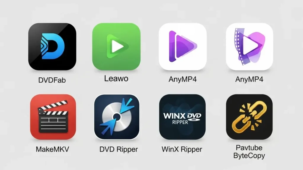 VideoByteの代替となるリッピングソフトのロゴ一覧
