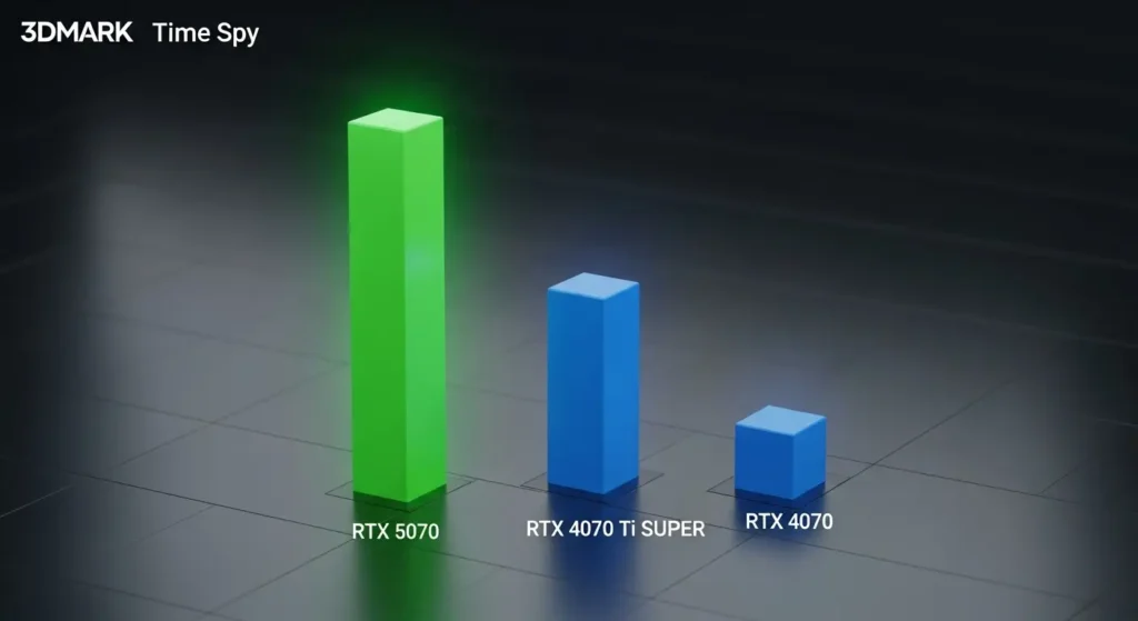 RTX 5070の3DMark Time Spyベンチマークスコア比較