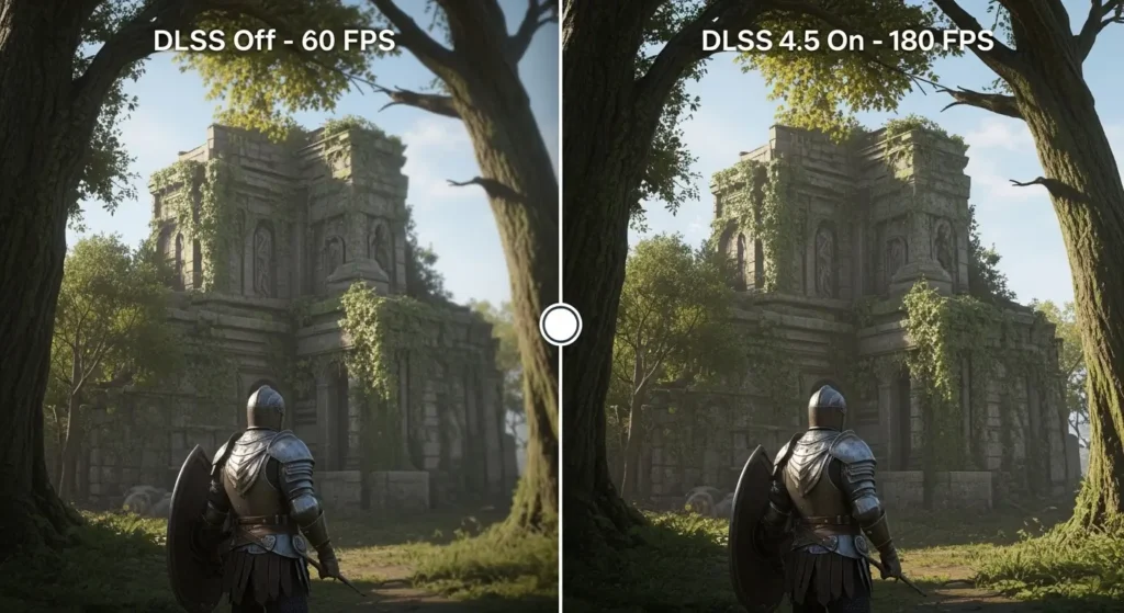 DLSS有効化によるフレームレート向上の比較